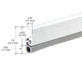 CRL DW950A Extruded Aluminum and Vinyl Bulb Seal Door Jamb Weatherstrip for 36" x 84" Opening - Aluminum