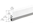 CRL DW950W Extruded Aluminum and Vinyl Bulb Seal Door Jamb Weatherstrip for 36" x 84" Opening - White