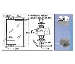 CRL EH236 1/4" Glass Showcase Pivot Hinge - Chrome