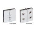 CRL EH242 180 Degree Double Glass-to-Glass Inline Hinge - Chrome Plated