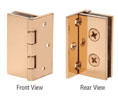 CRL EH244 Double Wall-to-Glass Hinge - Polished Brass