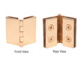 CRL EH252 90 Degree Double Glass-to-Glass Return Hinge - Polished Brass