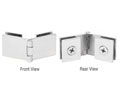 CRL EH258 90 Degree Glass-to-Glass Return Hinge - Chrome Plated