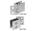 CRL EH73 Small Wall Mount Set Screw Hinge - Brushed Nickel