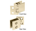 CRL EH74 Small Wall Mount Set Screw Hinge - Polished Brass