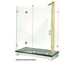 CRL ESS1BR Essence Series Basic Sliding Door Kit - Polished Brass