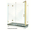 CRL ESS3BR Essence Series Basic Sliding Shower Door Kit with Squared Corner Rollers - Polished Brass