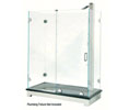CRL ESS3CH Essence Series Basic Sliding Shower Door Kit with Squared Corner Rollers - Polished Chrome