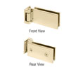 CRL FA044BR Free Swinging Offset Pivot Hinge - Polished Brass