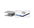 CRL FA10BN Small Square 10 Series Interior Shower Shelf Clamp - Brushed Nickel