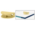 CRL FA12SB Rounded 12 Series Interior Shower Shelf Clamp - Satin Brass