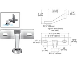 CRL FMH1PS Heavy Duty Single Arm Wall Mount Frame Spider - Polished Stainless