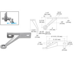 CRL FMH1RHBS Heavy Duty Single Right Arm Wall Mount Frame Spider - Brushed Stainless