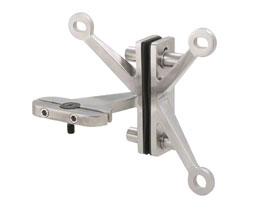 CRL FMHP40LHBS Left Hand Fin Mount Heavy Duty Pivot Spider - Brushed Stainless Steel