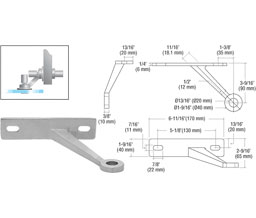 CRL FMR1LHBS Regular Duty Left Hand Single Arm Wall Mount Frame Spider - Brushed Stainless