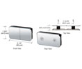 CRL GCB182CH Traditional 180 Degree Split Face and "Y" Inline Glass-to-Glass Clamp - Polished Chrome