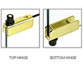CRL GDH5BR Standard Mount Glass Door Hinge - Brass