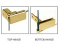 CRL GDH96BR Surface Mount Glass Door Hinge - Brass