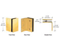 CRL GE90SBR Geneva 90S Series Wall Mount Bracket - Polished Brass