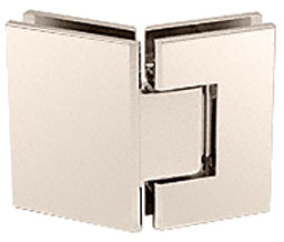 CRL GEN345PN Geneva 345 Series Adjustable 135 Degree Glass-to-Glass Hinge - Polished Nickel