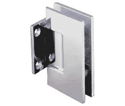 CRL GEN574CH Geneva 574 Wall Mount Short Back Plate Hinge With 5 Degree Pre-Set  - Polished Chrome
