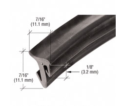 CRL GGT12100 1/2" Roll-In EPDM Gasket for Tapered Sidelite Rails - 100' Roll