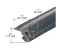 CRL GGT38100 3/8" Roll-In EPDM Gasket for Tapered Sidelite Rails - 100' Roll