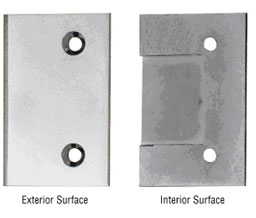 CRL GL2CH Geneva 02 Series Hinge Watertight Cover Plate - Polished Chrome