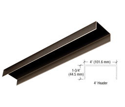CRL HC4DU240 4" Header Channel - 240" - Black Bronze Anodized