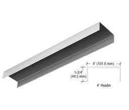 CRL HC4SA120 4" Header Channel - 120" - Satin Anodized