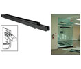 CRL NFH4BLS Single Narrow Floating Header With Surface Mounted Top Pivots - for 36" Wide Opening - Black Powder Coat