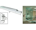 CRL NFH4BSS Single Narrow Floating Header With Surface Mounted Top Pivots - for 36" Wide Opening - Brushed Stainless