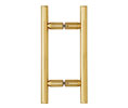 CRL LP6X6BR Ladder Style 6" Back-to-Back Pull Handle - Polished Brass