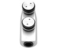 CRL LS2BS Laguna Series Transom Mounted Free-Swinging Top Pivot Fitting - Brushed Stainless