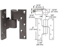 CRL M19LHDU Rixson® Series Left Hand 3/4" Offset Intermediate Pivot - Dark Bronze