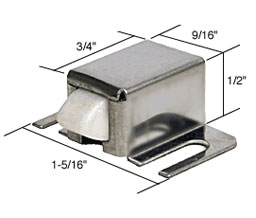 CRL M6014 Shower Door Catch with Nylon Tip - Stainless