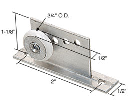 CRL M6034 3/4" Nylon Ball Bearing Shower Door Oval Edge Roller Assembly