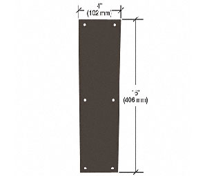 CRL M60410B Oil Rubbed Bronze Push Plate 4" x 16"