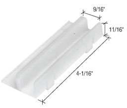 CRL M6067 1-1/2" Wide Tub Enclosure Sliding Door Bottom Guide for International