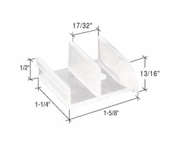 CRL M6111 1-5/8" Wide Tub Enclosure Sliding Door Bottom Guide for Sterling