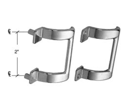 CRL M6158 2" Shower Door Pull Handle - Polished Chrome