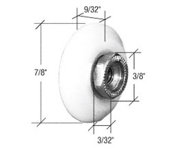 CRL M6175 7/8" Sliding "V" Edge Shower Door Roller