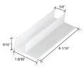 CRL M6221 1-9/16" Wide Sliding Shower Door Bottom Guide