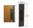 CRL M8710B 3/4" Diameter Pull Handle with Pull Plate - 3-1/2" x 15" (89 x 381 mm) Plate - Oil Rubbed Bronze