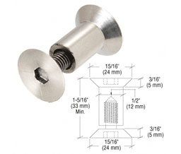 CRL M8SBSS Sex Bolts - Stainless Steel