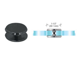 CRL MC112BL Aluminum Mini Mall Front Clamp - Black Anodized