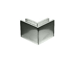 CRL MFC23 2-1/2" x 2" 90 Degree Outside Corner Mall Front Clamp - Brushed Stainless