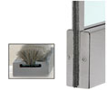CRL MSW12BS Weatherstrip Kit with Aluminum Channel for 4" Square Rails - Brushed Stainless
