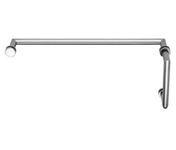CRL MT8X18CH "MT" Series 8" Pull Handle 18" Towel Bar Combination Set - Polished Chrome