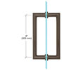 CRL MT8X80RB "MT" Series 8" Round Tubing Mitered Corner Back-to-Back Pull Handle - Oil Rubbed Bronze